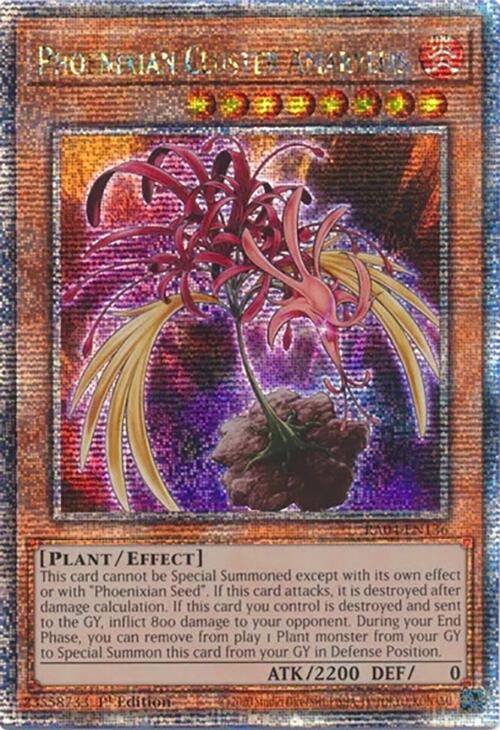 Phoenixian Cluster Amaryllis [RA04-EN136] Quarter Century Secret Rare | Gear Gaming Bentonville