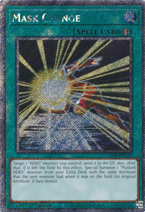 Mask Change [RA04-EN142] Platinum Secret Rare | Gear Gaming Bentonville