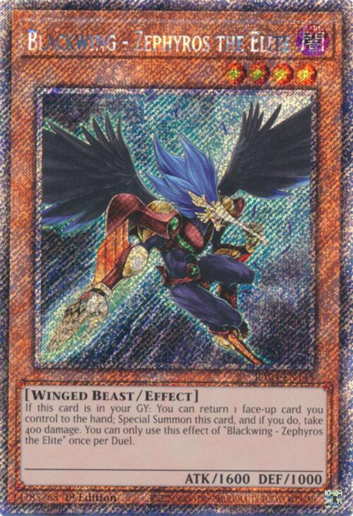 Blackwing - Zephyros the Elite [RA04-EN145] Platinum Secret Rare | Gear Gaming Bentonville