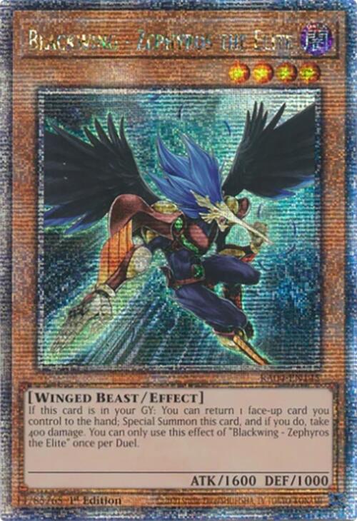Blackwing - Zephyros the Elite [RA04-EN145] Quarter Century Secret Rare | Gear Gaming Bentonville