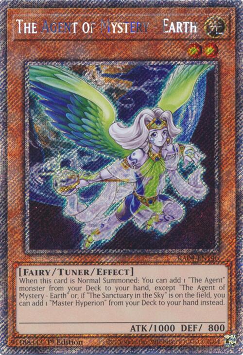 The Agent of Mystery - Earth [RA04-EN146] Platinum Secret Rare | Gear Gaming Bentonville