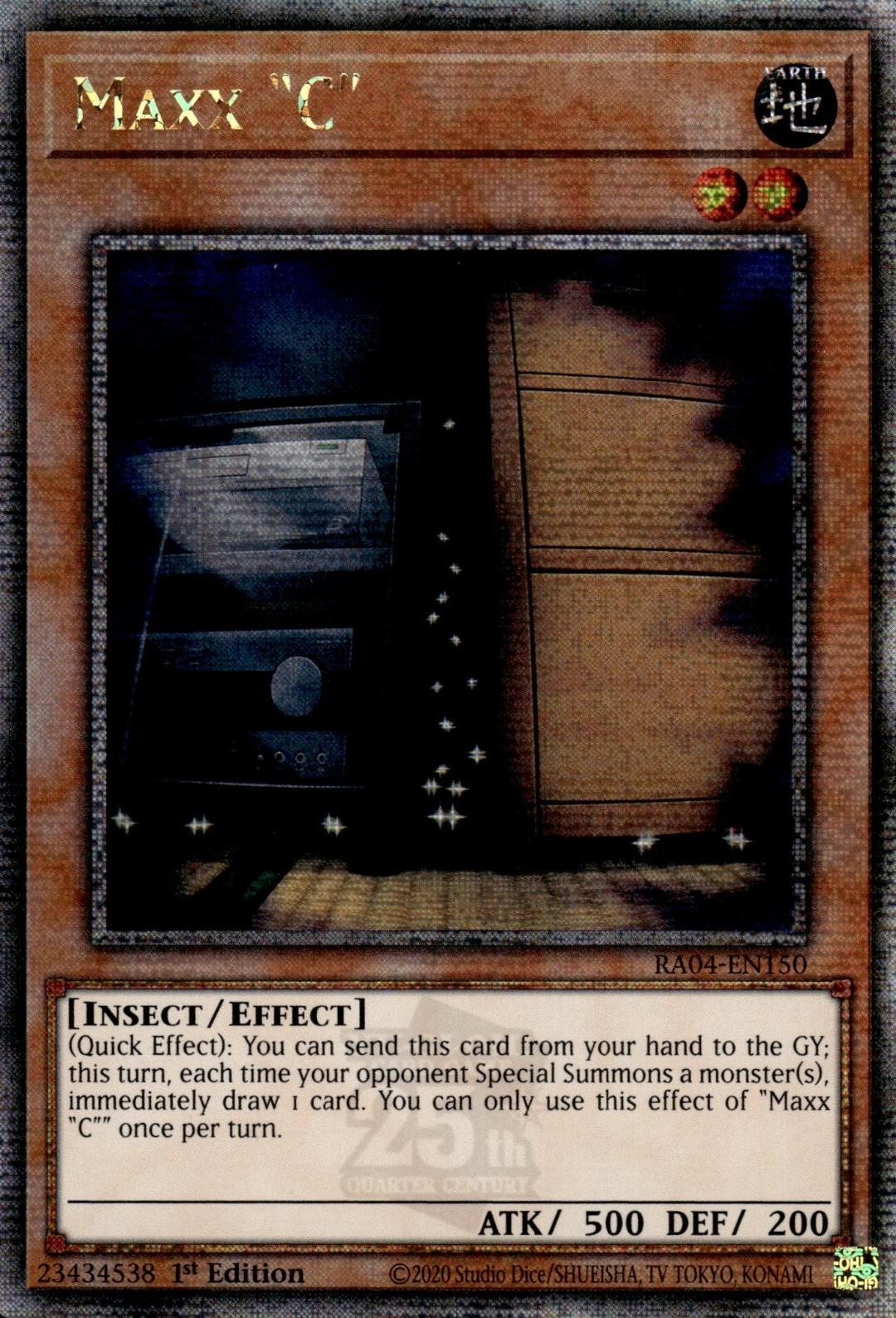 Maxx "C" [RA04-EN150] Quarter Century Secret Rare | Gear Gaming Bentonville