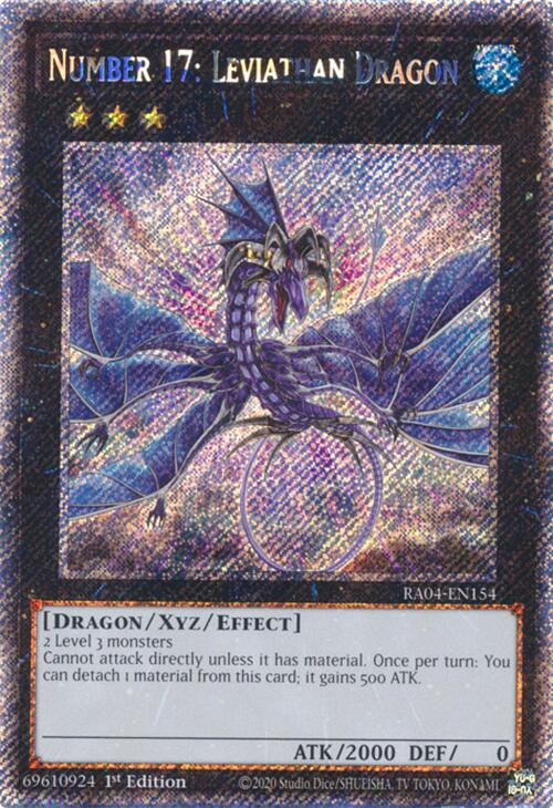 Number 17: Leviathan Dragon [RA04-EN154] Platinum Secret Rare | Gear Gaming Bentonville