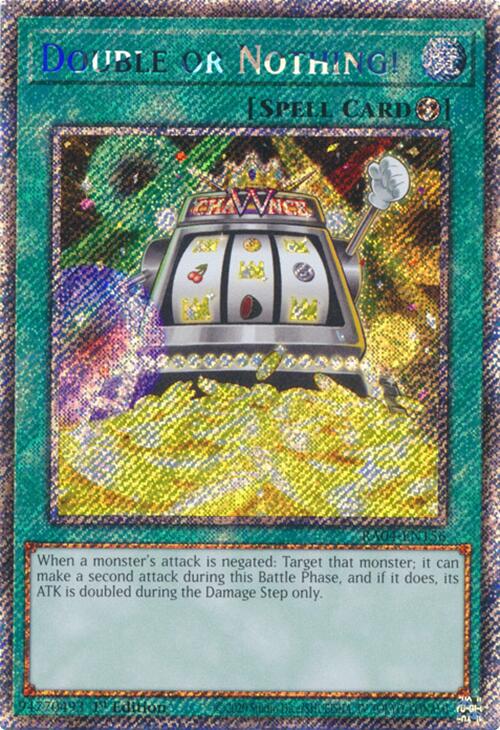 Double or Nothing! [RA04-EN156] Platinum Secret Rare | Gear Gaming Bentonville
