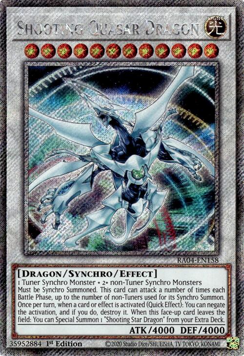 Shooting Quasar Dragon [RA04-EN158] Platinum Secret Rare | Gear Gaming Bentonville