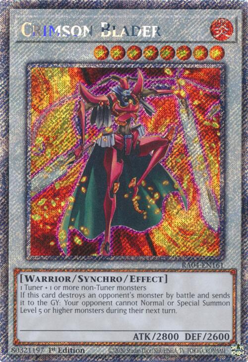 Crimson Blader [RA04-EN161] Platinum Secret Rare | Gear Gaming Bentonville