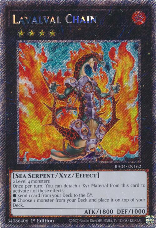 Lavalval Chain [RA04-EN162] Platinum Secret Rare | Gear Gaming Bentonville