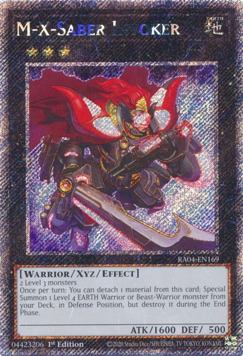 M-X-Saber Invoker [RA04-EN169] Platinum Secret Rare | Gear Gaming Bentonville