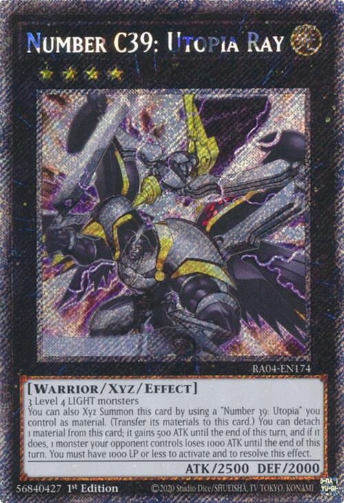 Number C39: Utopia Ray [RA04-EN174] Platinum Secret Rare | Gear Gaming Bentonville