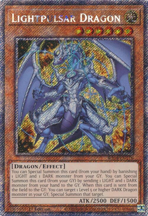 Lightpulsar Dragon [RA04-EN176] Platinum Secret Rare | Gear Gaming Bentonville