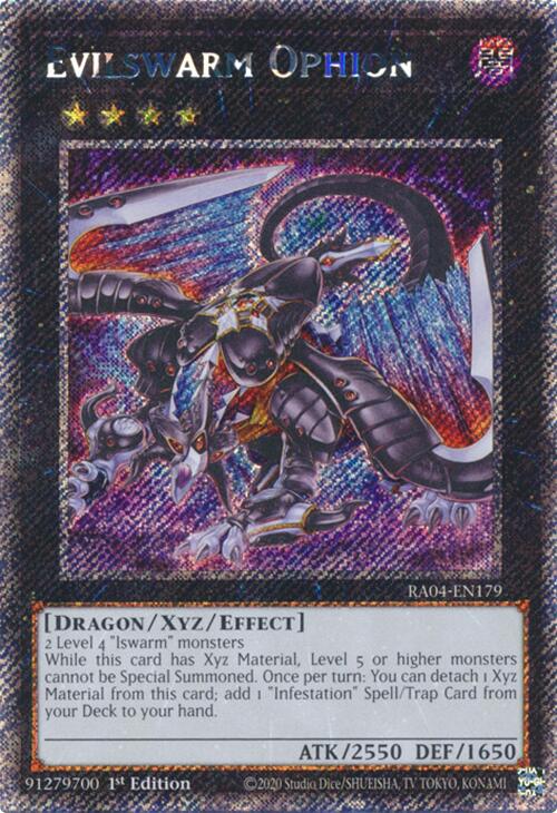 Evilswarm Ophion [RA04-EN179] Platinum Secret Rare | Gear Gaming Bentonville