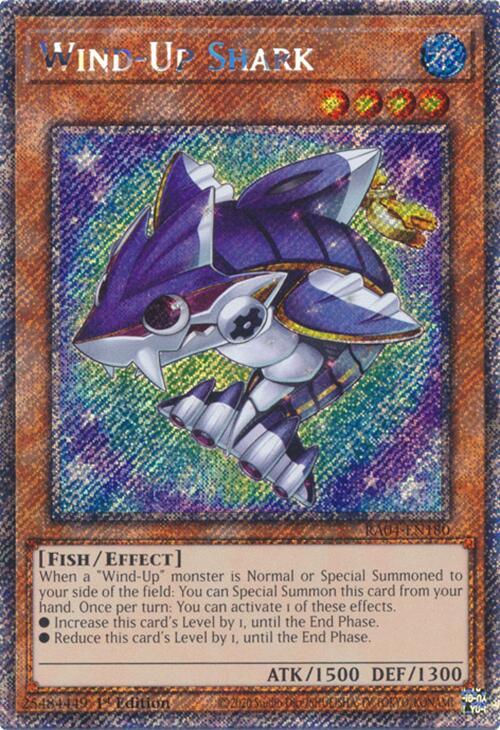 Wind-Up Shark [RA04-EN180] Platinum Secret Rare | Gear Gaming Bentonville