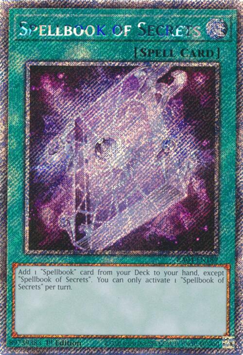 Spellbook of Secrets [RA04-EN189] Platinum Secret Rare | Gear Gaming Bentonville