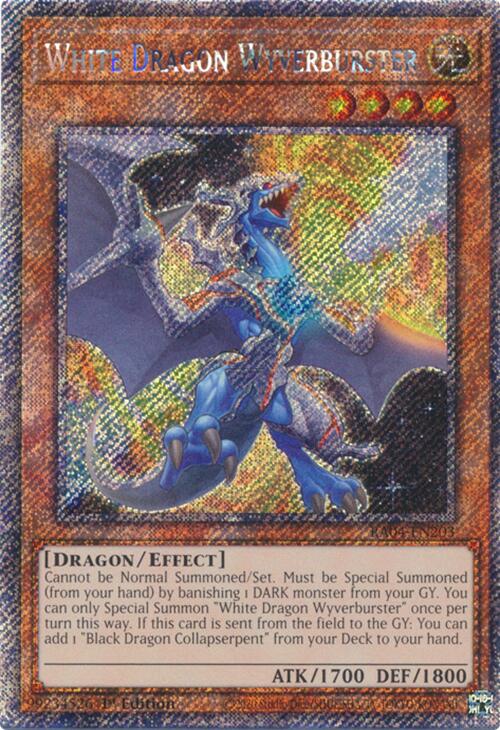 White Dragon Wyverburster [RA04-EN203] Platinum Secret Rare | Gear Gaming Bentonville