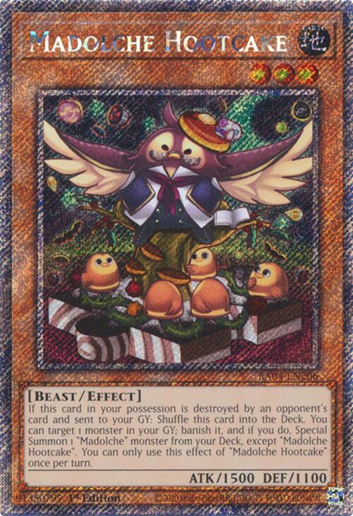 Madolche Hootcake [RA04-EN206] Platinum Secret Rare | Gear Gaming Bentonville