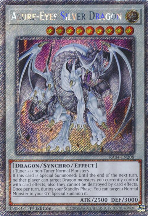 Azure-Eyes Silver Dragon [RA04-EN208] Platinum Secret Rare | Gear Gaming Bentonville