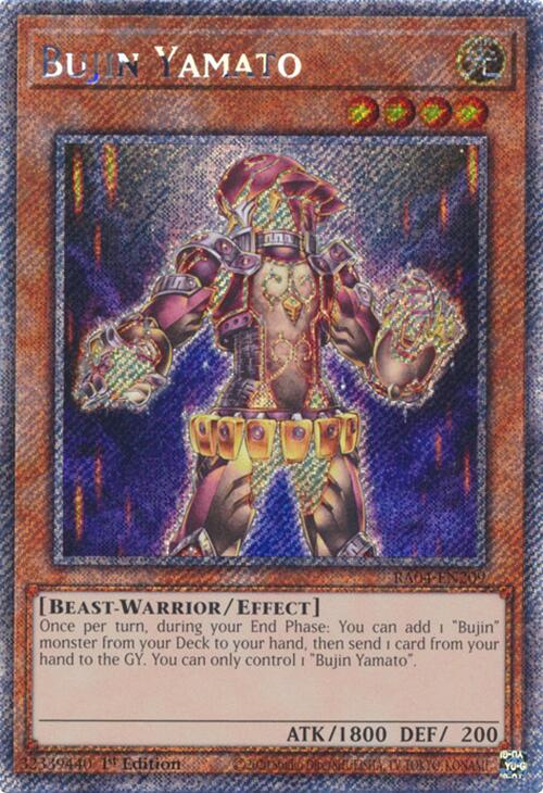 Bujin Yamato [RA04-EN209] Platinum Secret Rare | Gear Gaming Bentonville