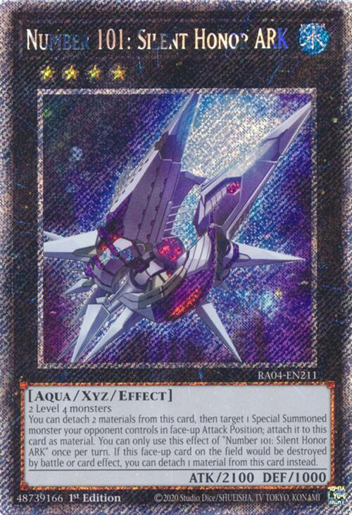 Number 101: Silent Honor ARK [RA04-EN211] Platinum Secret Rare | Gear Gaming Bentonville