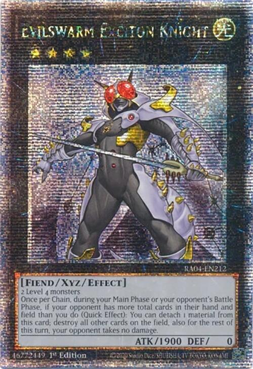 Evilswarm Exciton Knight [RA04-EN212] Quarter Century Secret Rare | Gear Gaming Bentonville