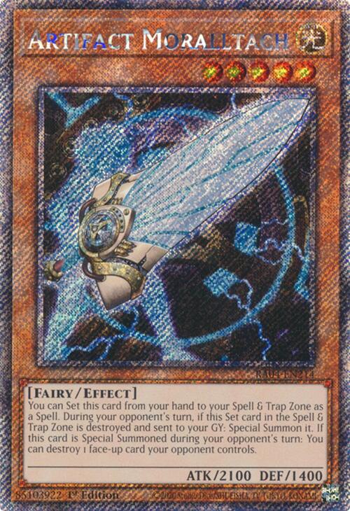 Artifact Moralltach [RA04-EN214] Platinum Secret Rare | Gear Gaming Bentonville