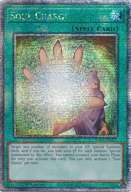 Soul Charge [RA04-EN222] Quarter Century Secret Rare | Gear Gaming Bentonville