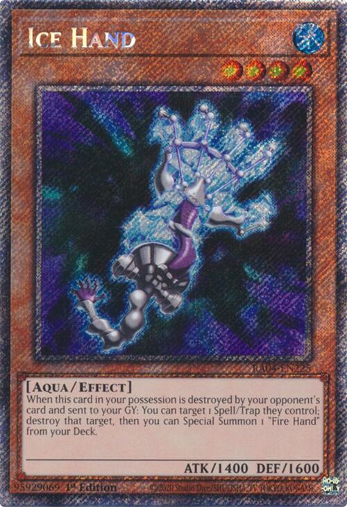Ice Hand [RA04-EN225] Platinum Secret Rare | Gear Gaming Bentonville