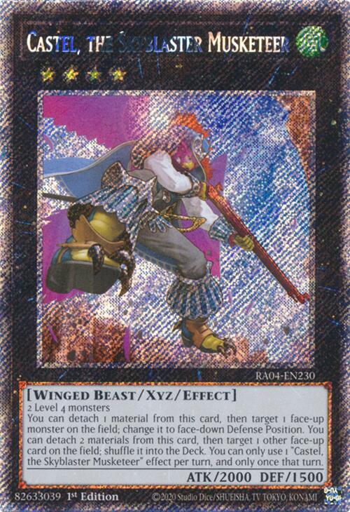 Castel, the Skyblaster Musketeer [RA04-EN230] Platinum Secret Rare | Gear Gaming Bentonville
