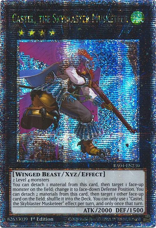 Castel, the Skyblaster Musketeer [RA04-EN230] Quarter Century Secret Rare | Gear Gaming Bentonville