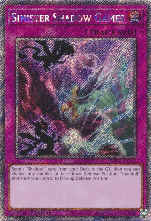 Sinister Shadow Games [RA04-EN232] Platinum Secret Rare | Gear Gaming Bentonville