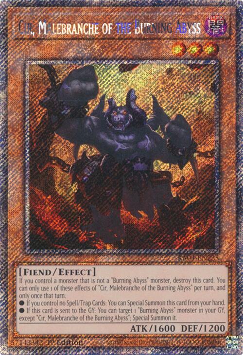 Cir, Malebranche of the Burning Abyss [RA04-EN235] Platinum Secret Rare | Gear Gaming Bentonville