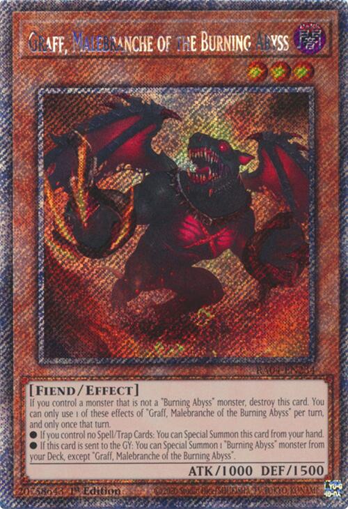 Graff, Malebranche of the Burning Abyss [RA04-EN234] Platinum Secret Rare | Gear Gaming Bentonville