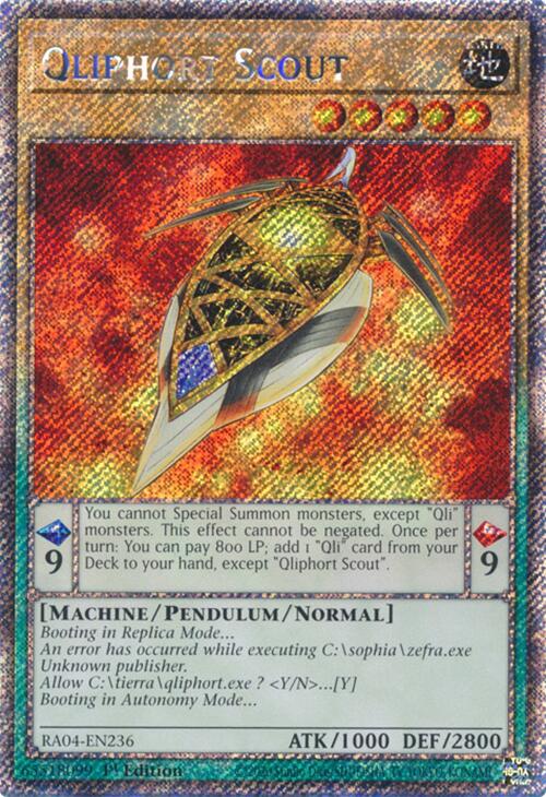 Qliphort Scout [RA04-EN236] Platinum Secret Rare | Gear Gaming Bentonville