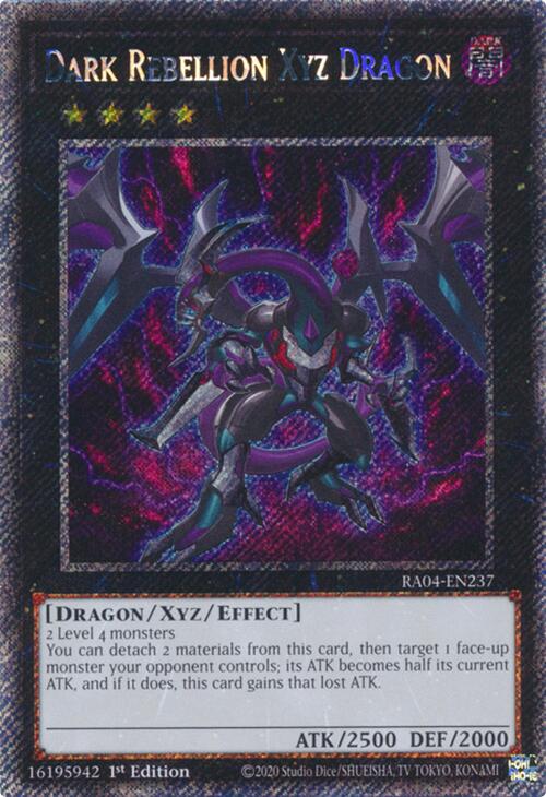 Dark Rebellion Xyz Dragon [RA04-EN237] Platinum Secret Rare | Gear Gaming Bentonville