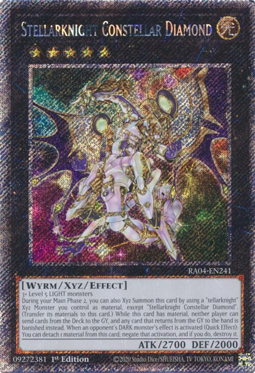 Stellarknight Constellar Diamond [RA04-EN241] Platinum Secret Rare | Gear Gaming Bentonville
