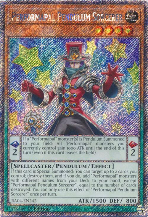 Performapal Pendulum Sorcerer [RA04-EN242] Platinum Secret Rare | Gear Gaming Bentonville