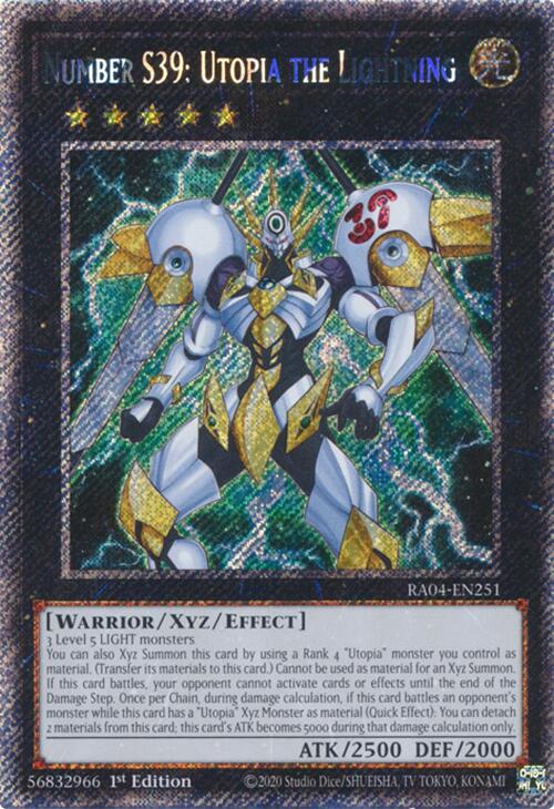Number S39: Utopia the Lightning [RA04-EN251] Platinum Secret Rare | Gear Gaming Bentonville