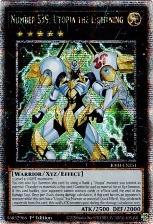 Number S39: Utopia the Lightning [RA04-EN251] Quarter Century Secret Rare | Gear Gaming Bentonville