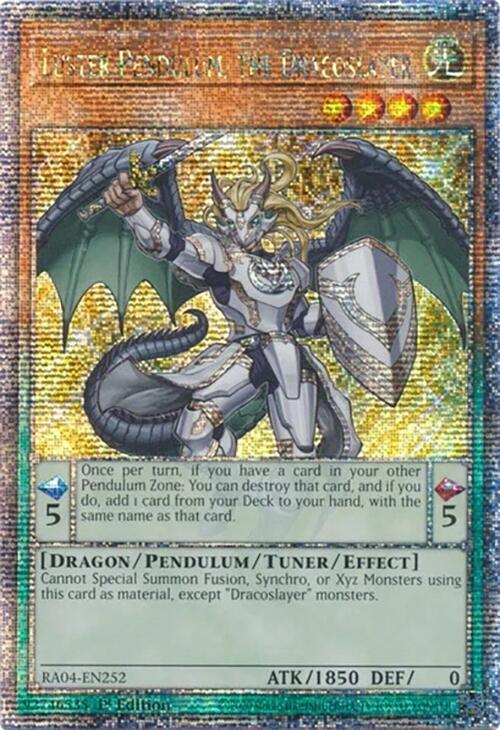 Luster Pendulum, the Dracoslayer [RA04-EN252] Quarter Century Secret Rare | Gear Gaming Bentonville