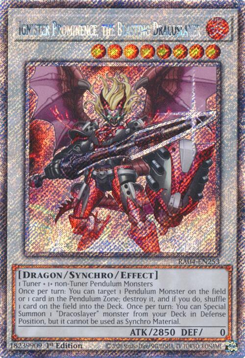Ignister Prominence, the Blasting Dracoslayer [RA04-EN253] Platinum Secret Rare | Gear Gaming Bentonville
