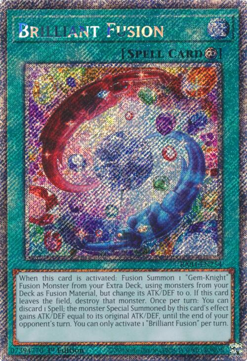 Brilliant Fusion [RA04-EN254] Platinum Secret Rare | Gear Gaming Bentonville