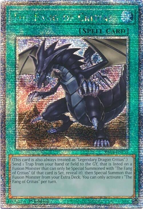 The Fang of Critias [RA04-EN255] Quarter Century Secret Rare | Gear Gaming Bentonville