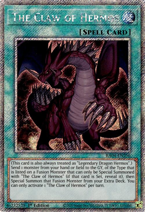 The Claw of Hermos [RA04-EN256] Platinum Secret Rare | Gear Gaming Bentonville