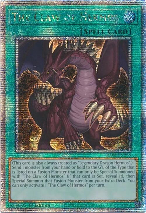 The Claw of Hermos [RA04-EN256] Quarter Century Secret Rare | Gear Gaming Bentonville