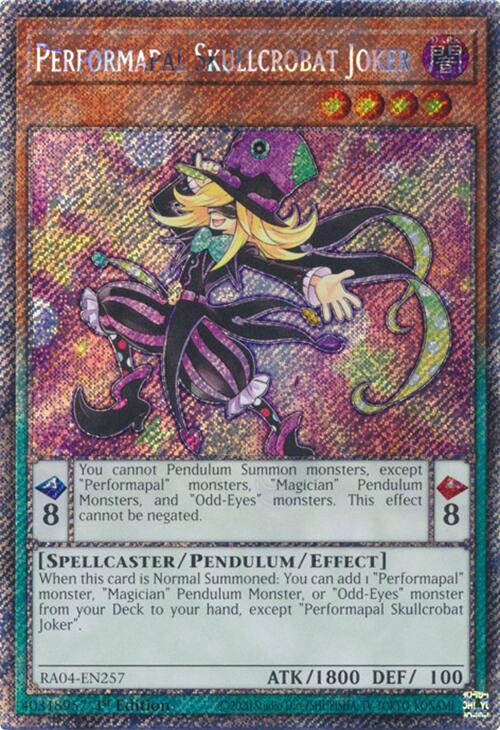 Performapal Skullcrobat Joker [RA04-EN257] Platinum Secret Rare | Gear Gaming Bentonville