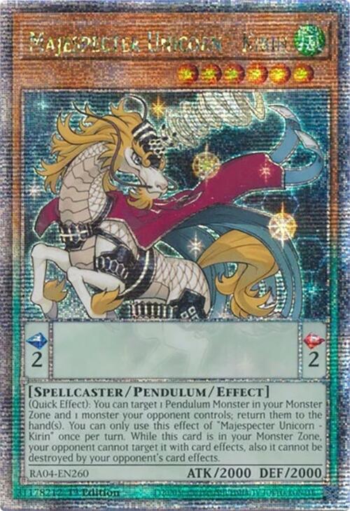 Majespecter Unicorn - Kirin [RA04-EN260] Quarter Century Secret Rare | Gear Gaming Bentonville