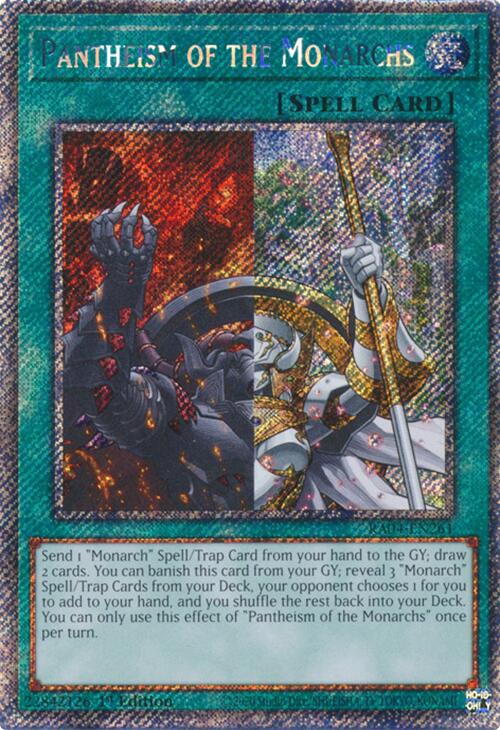 Pantheism of the Monarchs [RA04-EN261] Platinum Secret Rare | Gear Gaming Bentonville
