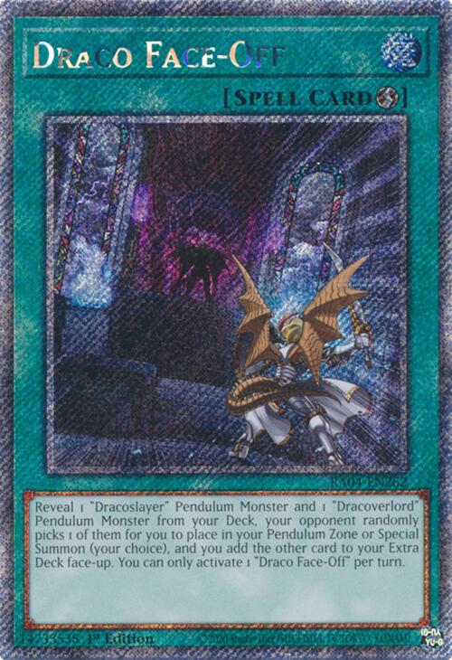 Draco Face-Off [RA04-EN262] Platinum Secret Rare | Gear Gaming Bentonville
