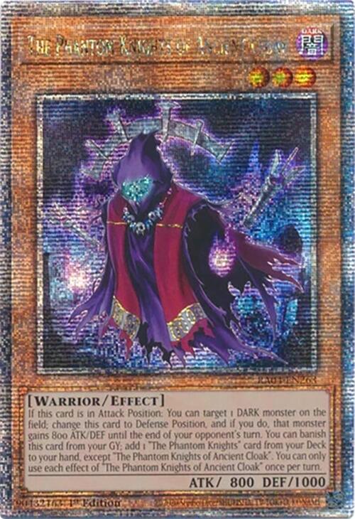 The Phantom Knights of Ancient Cloak [RA04-EN263] Quarter Century Secret Rare | Gear Gaming Bentonville