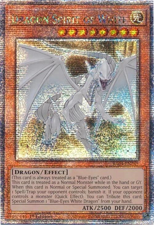 Dragon Spirit of White [RA04-EN265] Quarter Century Secret Rare | Gear Gaming Bentonville