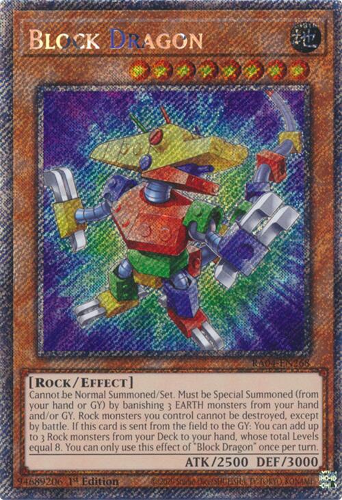 Block Dragon [RA04-EN268] Platinum Secret Rare | Gear Gaming Bentonville